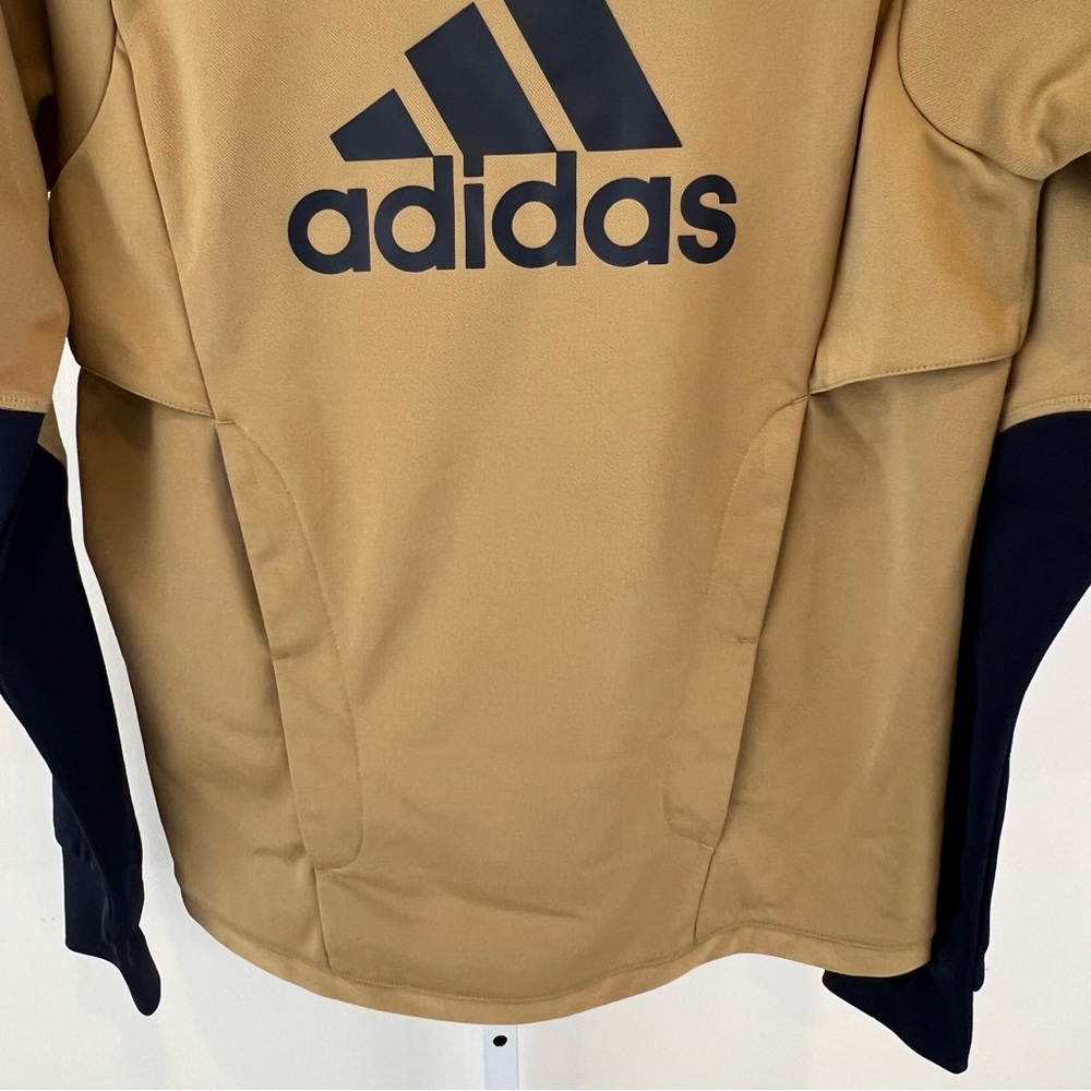 Adidas Philadelphia Union Football Tan Navy Soccer Training Jersey Mens Small - Picture 11 of 15